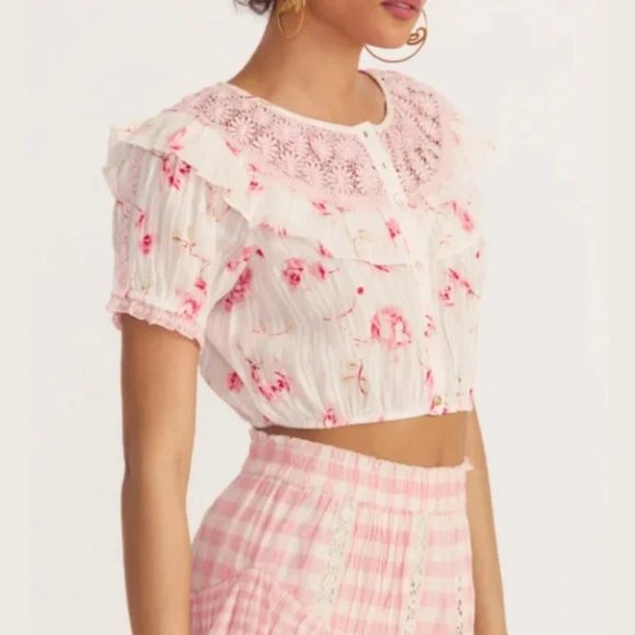 LoveShackFancy Elania Crop Top - Picture 5 of 16